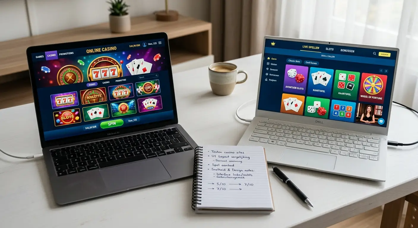 vergelijking online casino's zonder Cruks Nederland top 10