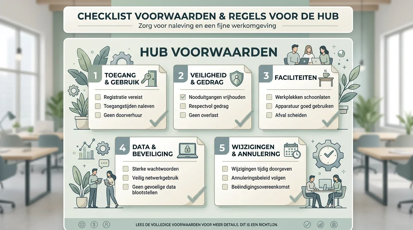 Een overzichtelijke checklist met voorwaarden, opname, kosten, bonusregels en klacht als controlepunten