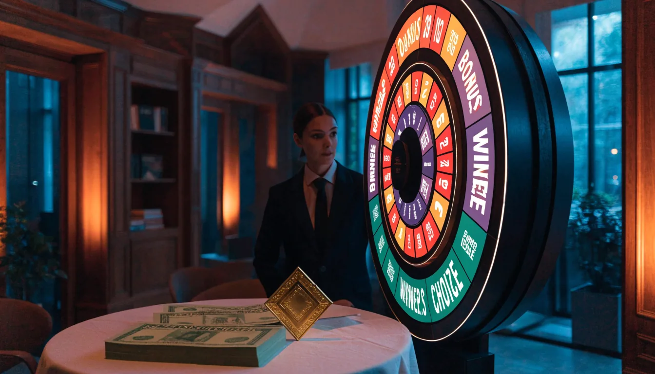 Groot prijswiel met Monopoly-thema in een Nederlandse casinostudio