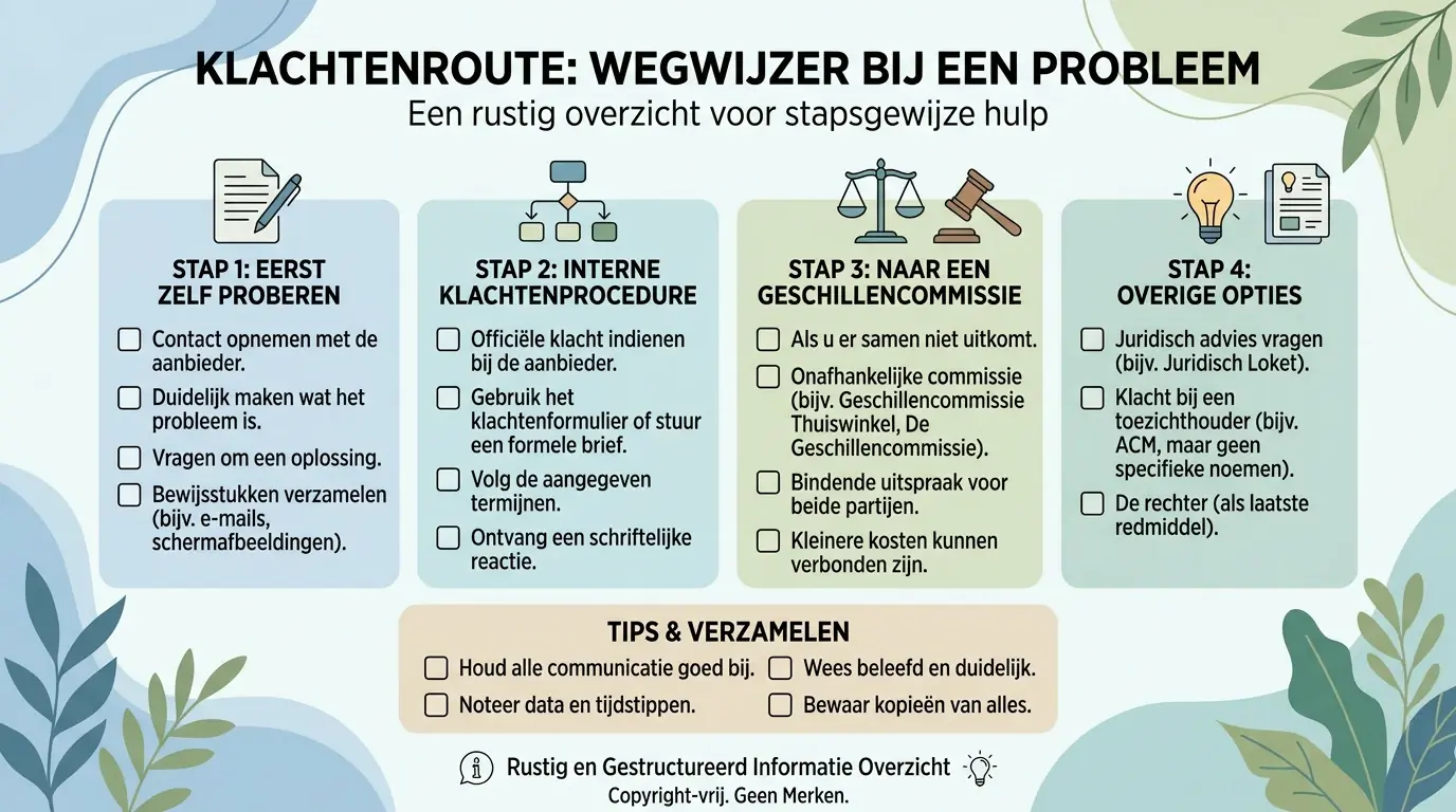 Rustige routekaart voor klachten, meldingen en hulp bij gokproblemen
